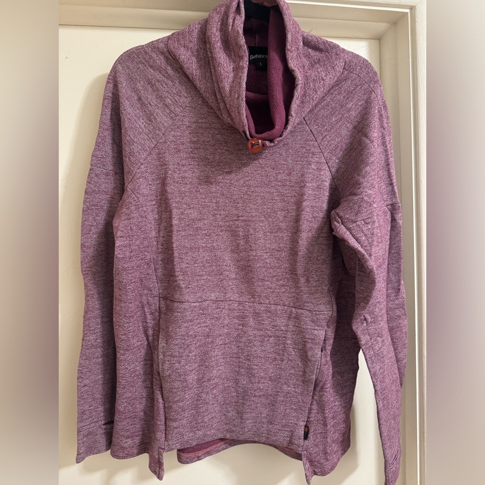 Betabrand Cowl-neck Heather sweatshirt